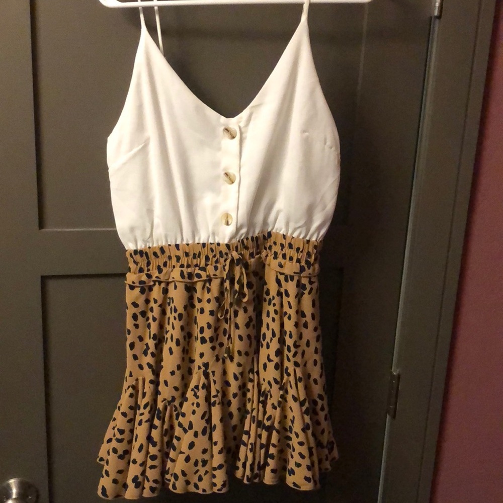 Neutral romper skort